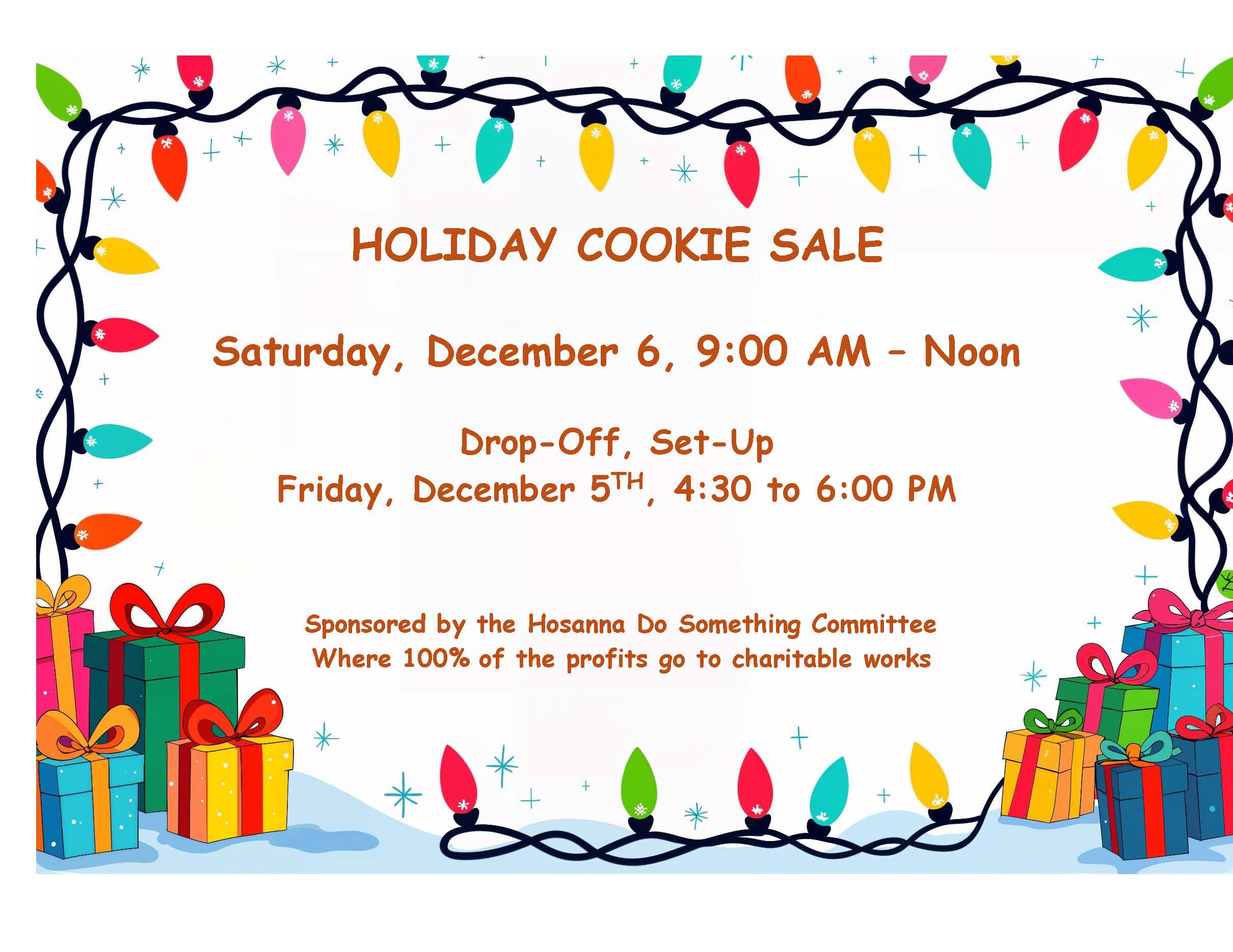 Holiday Cookie Sale – 12/6/2025
