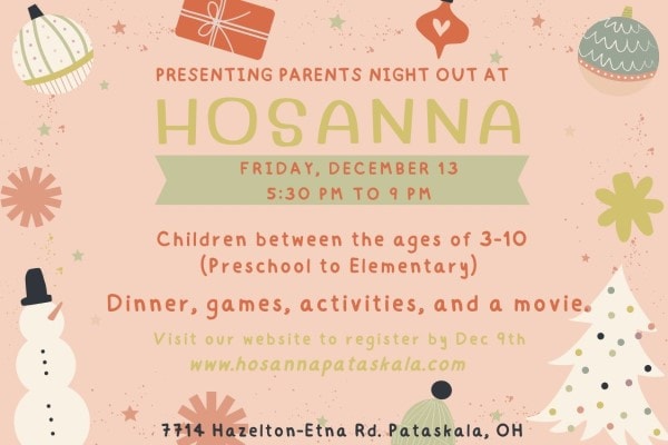 Parent’s Night Out – 12/13/2024