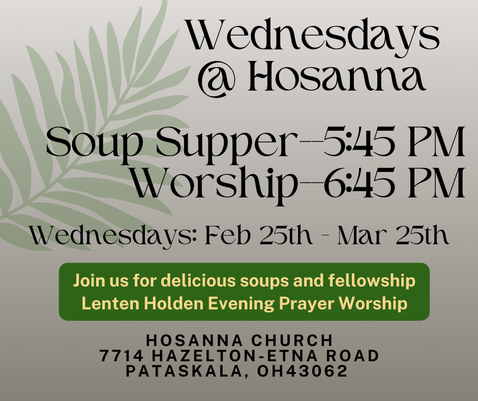 Lenten Services – 2/25/26